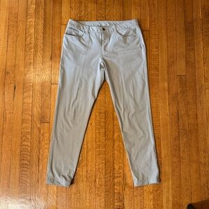 Lululemon Warpstream ABC Pants, 34x34 Slim, Silver drop color